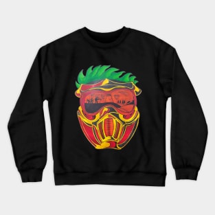 Urban Graffiti Style Full Face Mask Character Crewneck Sweatshirt